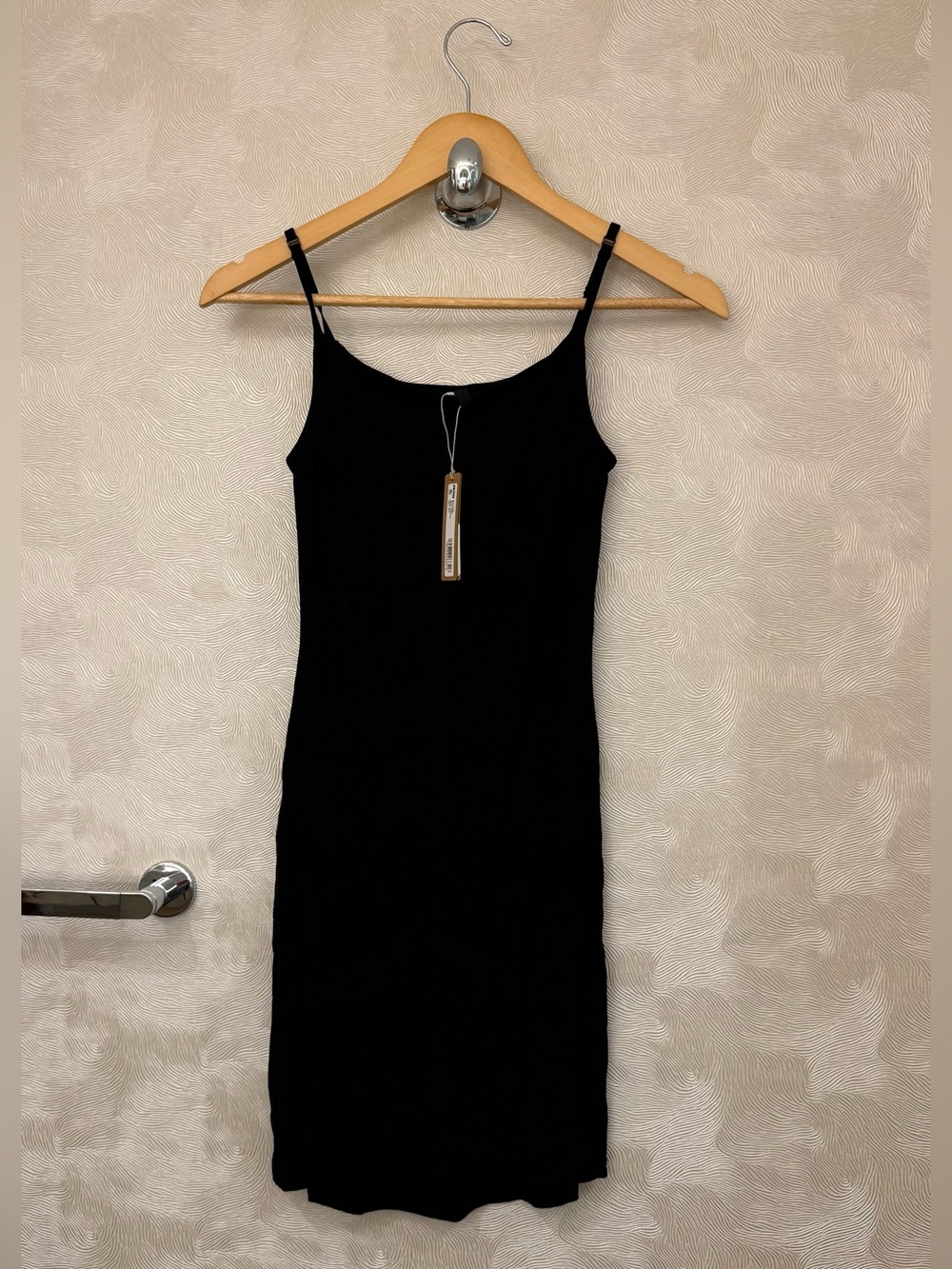 SKIMS Soft Lounge Slip Dress Onyx Black Size XS NWT Mini Bodycon Dress